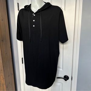 KUYIGO Men's Short & Short Sleeve Fashion Athletic Hoodie Sport Black NEW 4XL